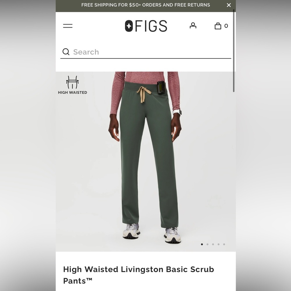 Figs scrub set - color: moss